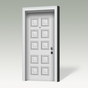 Θωρακισμένη πόρτα με επένδυση αλουμινίου AL101