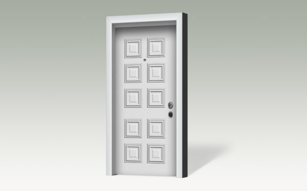 Θωρακισμένη πόρτα με επένδυση αλουμινίου AL101