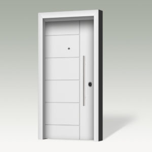 Θωρακισμένη πόρτα με επένδυση αλουμινίου AL102