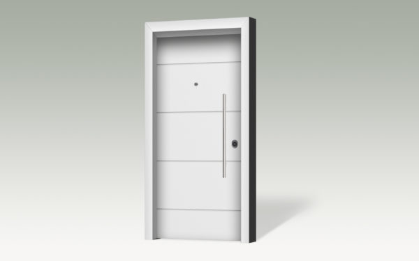 Θωρακισμένη πόρτα με επένδυση αλουμινίου AL107