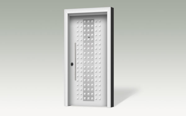 Θωρακισμένη πόρτα με επένδυση αλουμινίου AL112