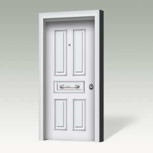 Θωρακισμένη πόρτα με επένδυση αλουμινίου AL118