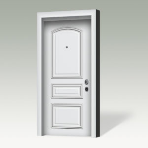 Θωρακισμένη πόρτα με επένδυση αλουμινίου AL119