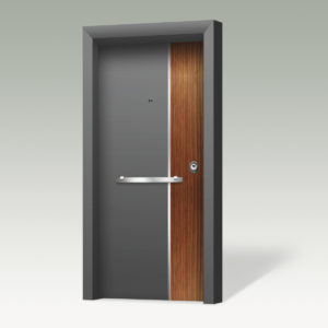 Θωρακισμένη πόρτα με επένδυση αλουμινίου ANC208