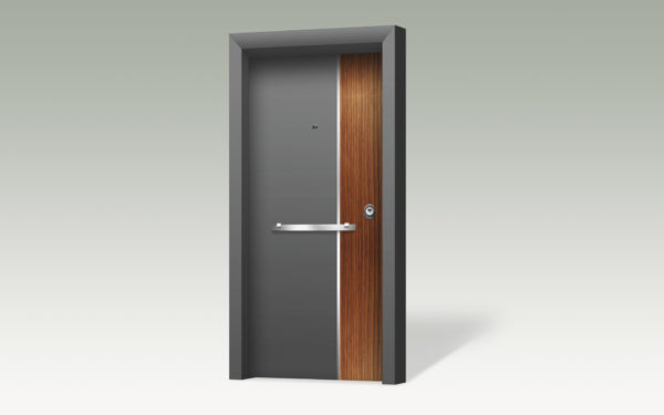 Θωρακισμένη πόρτα με επένδυση αλουμινίου ANC208