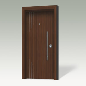 Θωρακισμένη πόρτα με επένδυση αλουμινίου ANC209