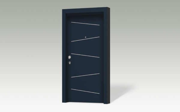 Θωρακισμένη πόρτα με επένδυση αλουμινίου ARS111