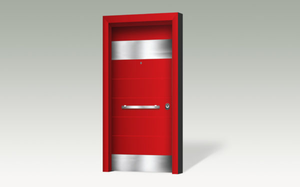 Θωρακισμένη πόρτα με επένδυση αλουμινίου ARS126-dreamdoors.gr