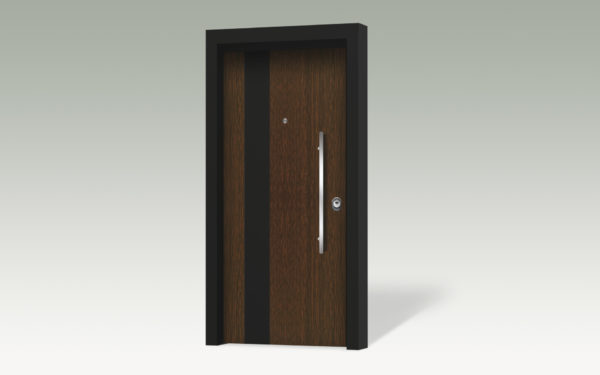 Θωρακισμένη πόρτα με επένδυση αλουμινίου AX128-dreamdoors.gr