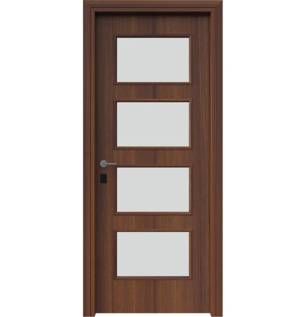 Πόρτες Laminate Economy Standard Σχέδιο-7T με τζαμι Χρώμα-246