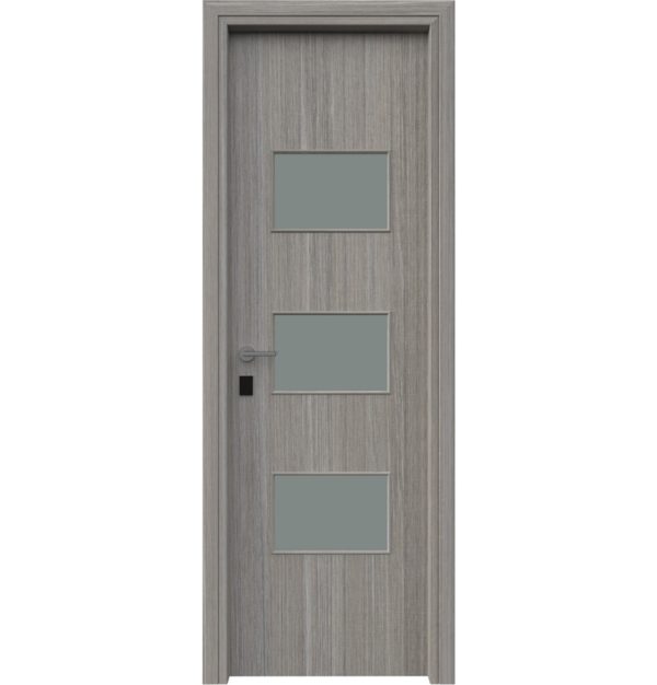 Πόρτες Laminate Economy modern Σχέδιο-3T με τζαμι Χρώμα-K005
