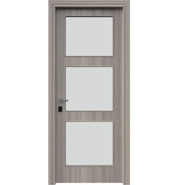 Πόρτες Laminate Economy modern Σχέδιο-6T με τζαμι Χρώμα-N328